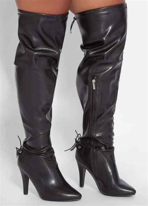 plus size thigh high boots size 12|wide shaft thigh high boots.